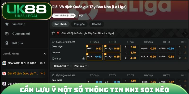 Cách Soi Kèo Thẻ Phạt - Bí Quyết Đọc Vị Nhà Cái Trong 5 Phút 4 Cần lưu ý một số thông tin khi soi kèo