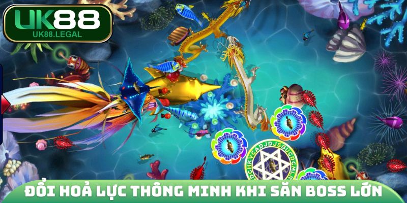 Hướng Dẫn Chỉnh Súng Bắn Cá Tăng Tỷ Lệ Thắng Đến 90% 3 Đổi hoả lực thông minh khi săn boss lớn