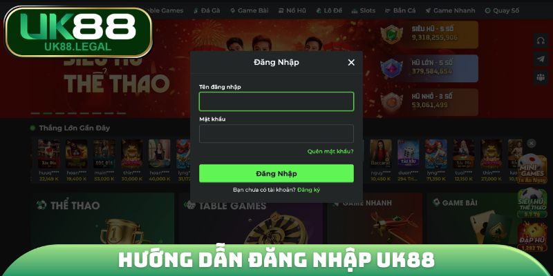 UK88 17 Hướng dẫn đăng nhập UK88